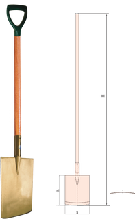 Edging Spade with Wooden Handle