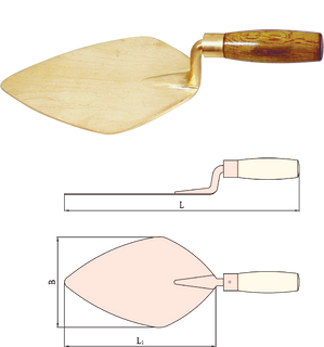 Trowel Bricklayer's with Wooden Handle