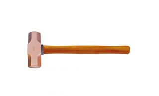 Copper Sledge Hammer with Wooden Handle