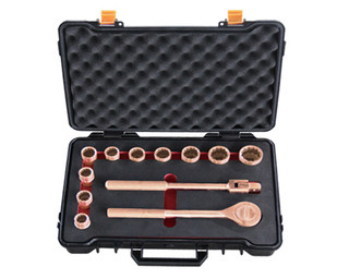 Non Sparking Socket Set - 1/2" Sq Drive - 13 piece