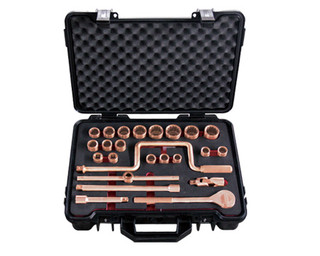 Non Sparking Socket Set - 1/2" Sq Drive Set - 24 piece