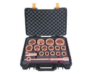 Non Sparking Socket Set - 1" Sq Drive - 18 piece