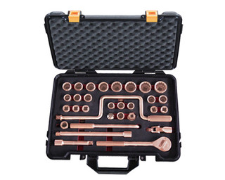 Non Sparking Socket Set - 1/2" Sq Drive - 32 piece