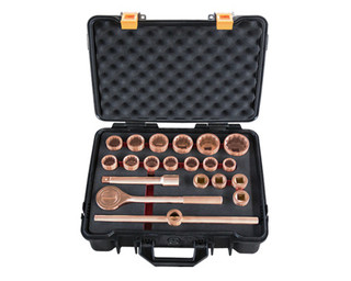 Non Sparking Socket Set - 3/4" Sq Drive - 21 piece