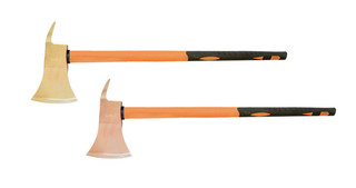 Axe, with Pick Head and Heavy Duty Handle Integrated with Rubber Grip 