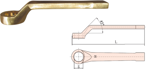 Wrench, Offset Striking Box (metric)