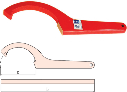 Wrench, Hook (metric)  DIN1810