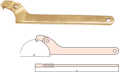 Wrench, Adjustable Hook
