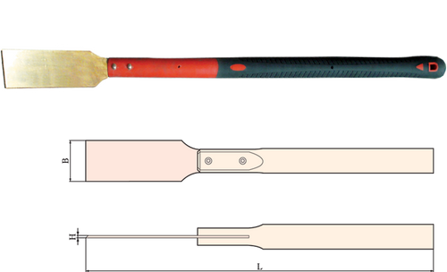 Scraper with Long Heavy Duty Plastic Handle Integrated with Rubber Grip 