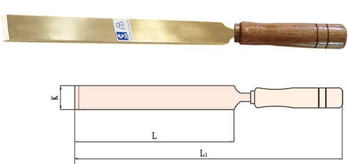 Scraper, Flat with Wooden Handle