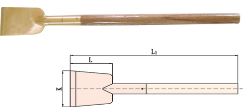 Scraper with Long Wooden Handle-1