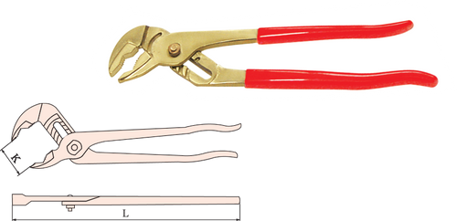 Non Sparking Pliers, Groove Joint