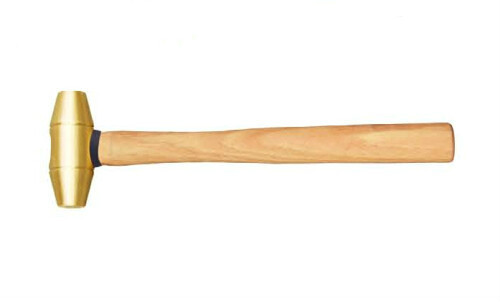 Brass Hammer, Drum Type with Wooden Handle