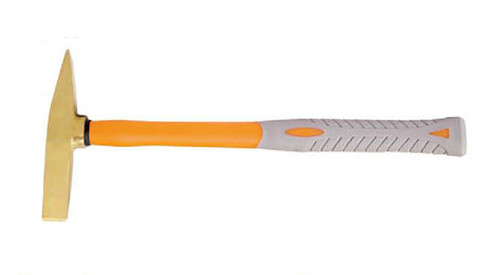 Brass Hammer, Scaling with Fibreglass Heavy Duty Handle Integrated with Rubber Grip 