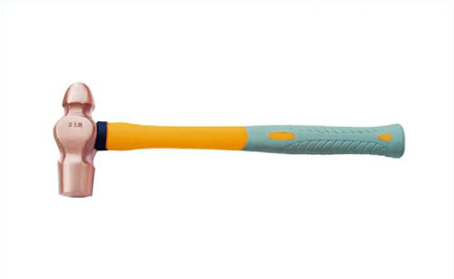 Copper Hammer, Ball Pein with Heavy Duty Fibreglass Handle Integrated with Rubber Grip
