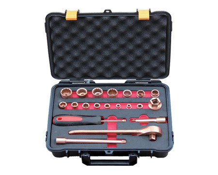 Non Sparking Socket Set - 1/4” & 3/8” Sq Drive - 21 piece