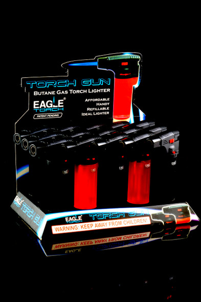 15 Pc Eagle Torch Gun Lighter Display - L0133