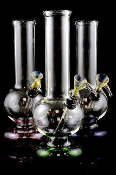 (US Made) Medium Colored Base Glass Water Pipe - WP1295