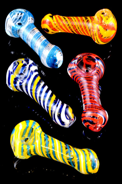 Small Striped Glass Pipe - P1453
