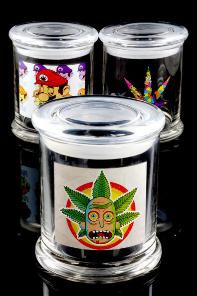 (Mix) X-Large Glass Jar with Decal - J0187