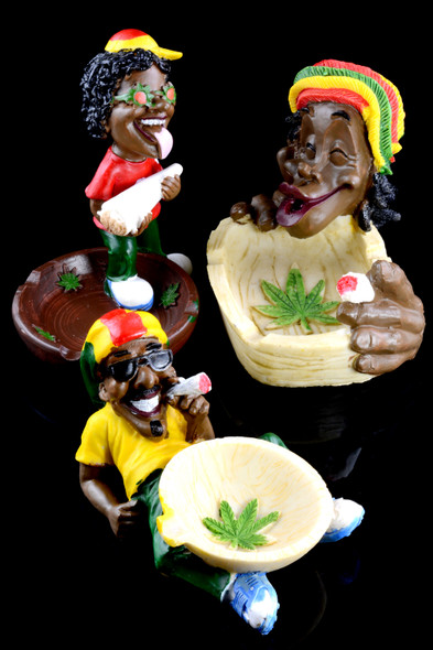 Rasta Resin Ashtray - M0299