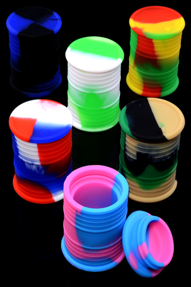 Colorful Silicone Barrel Jar - J0218