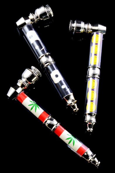 Decal Sleeve Metal Pipe with Cap - MP210
