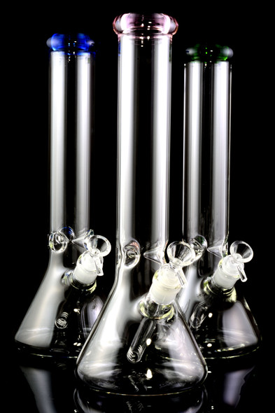 Large 14" Glass on Glass Beaker Water Pipe with Ice Pinch - WP2184