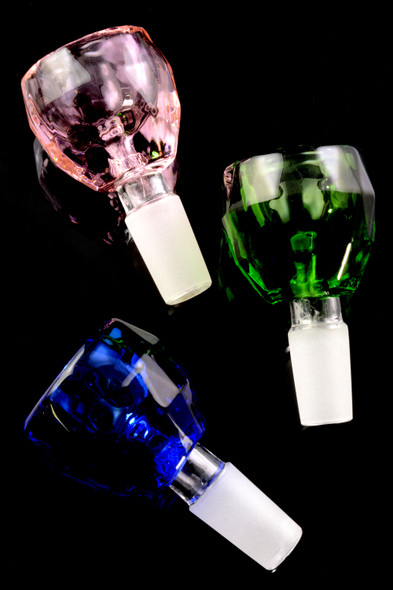 14.5mm Male Heavy Colored Glass on Glass Bowl - BS679