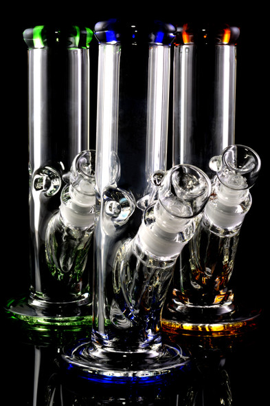 Small 9mm Thick GoG Colored Straight Shooter Water Pipe - WP2290
