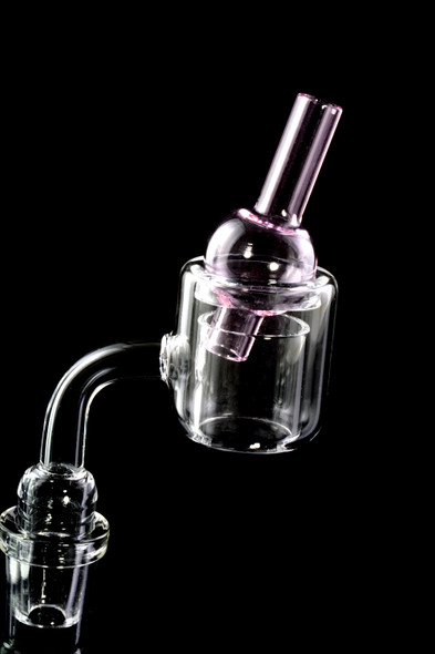 90 Degree Thermal Domeless Quartz Banger Nail with Carb Cap - BS703