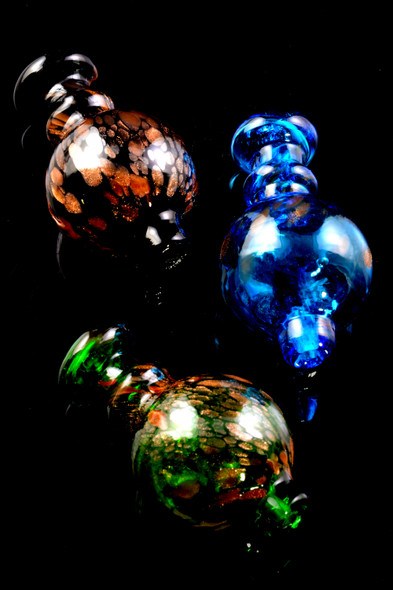 Colorful Colored Sparkly Glass Bubble Carb Cap - BS705
