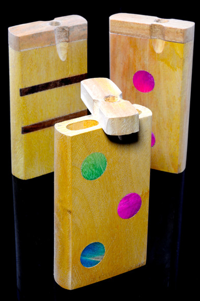 Large Wood Dugout with Design - W0234