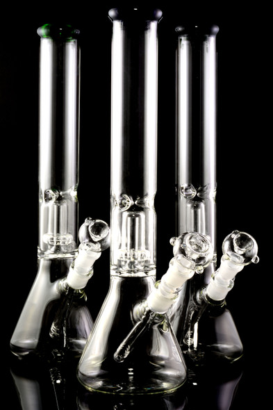 Large Glass on Glass Beaker Water Pipe with Dome Showerhead Perc - WP2446