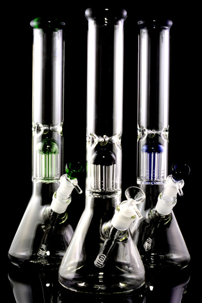 Large GoG Beaker Water Pipe with Colored Tree Perc - WP2447