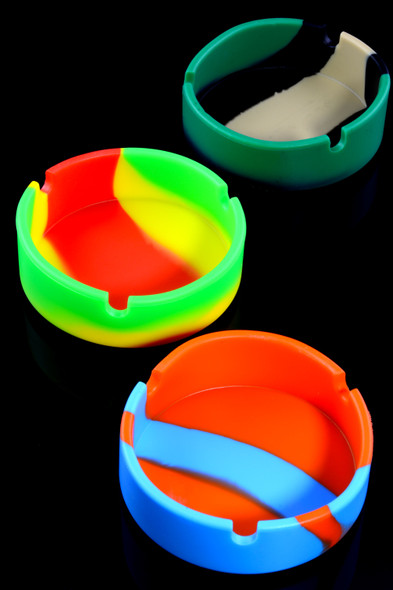 Colorful Round Silicone Ashtray - M0353