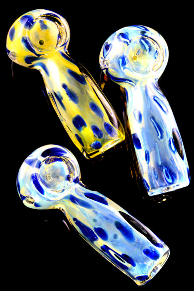 Color Changing Squared Dot Glass Pipe - P2485