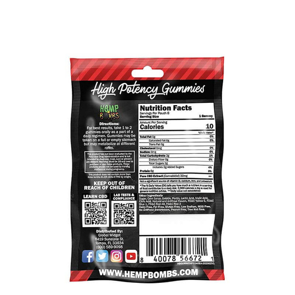 8 Count High Potency CBD Gummies - CBD245