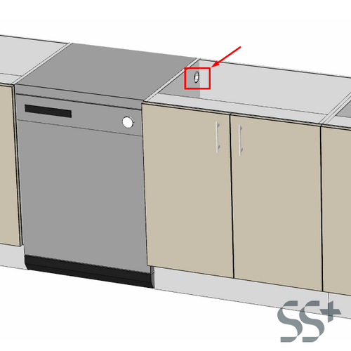 Dishwasher Plumbing Hole
