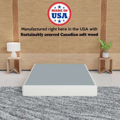 Queen Size Wooden Box Spring / foundation for Mattress Support.