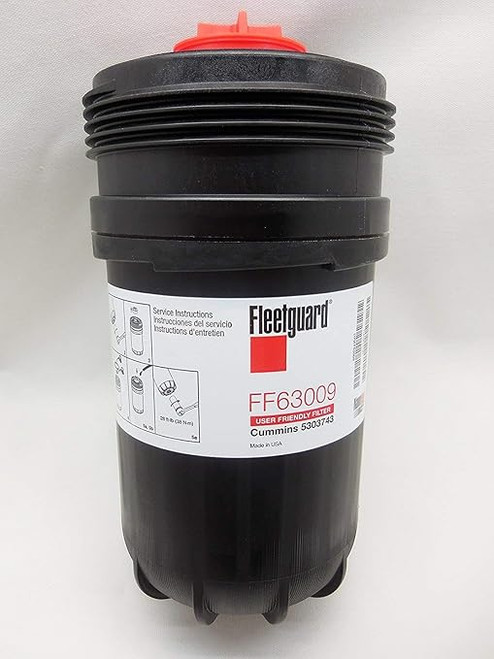 Fleetguard FF63009 (Cummins 5303743) Fuel Filter w/ NanoNet Hi Performance Filtration for Cummins B/L Series Engine, 2x Contaminant Holding Cap, Best in Class Protection& Longer Fuel System Life. Fleetguard FF63009 (Cummins 5303743) Fuel Filter w/ NanoNet Hi Performance Filtration for Cummins B/L Series Engine, 2x Contaminant Holding Cap, Best in Class Protection& Longer Fuel System Life.