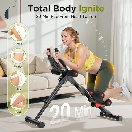 Workout Equipment, Adjustable Ab Machine Full Body Workout for Home Gym, Strength Training Exercise Equipment for Body Shaping Foldable Waist Trainer Suitable for Beginner Red. Workout Equipment, Adjustable Ab Machine Full Body Workout for Home Gym, Strength Training Exercise Equipment for Body Shaping Foldable Waist Trainer Suitable for Beginner Red.
