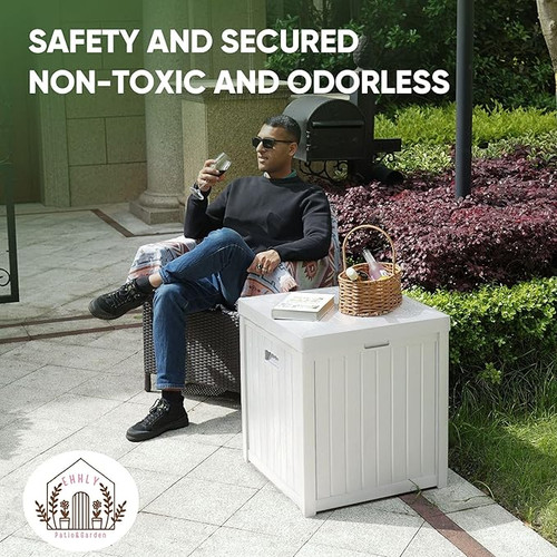 51 Gallon Front Porch Package Bin Delivery Box for Outside, Small Patio Outdoor Storage Boxes Waterproof, UV Resistant Plastic Resin Pool Storage Bins with lids, White. 51 Gallon Front Porch Package Bin Delivery Box for Outside, Small Patio Outdoor Storage Boxes Waterproof, UV Resistant Plastic Resin Pool Storage Bins with lids, White.