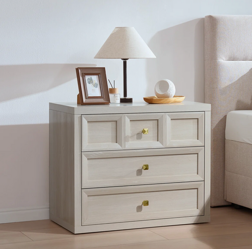 30.7'' Nightstand For Bedroom With 3 Drawers, Mid Century Modern Wooden Closet Storage Organizer (Set of 2).