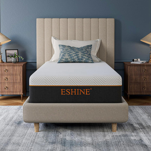 Twin XL Mattress for Back Pain Relief, 12 Inch Cooling Gel Memory Foam - USA Made, Green Tea Infused for Pressure Relief.