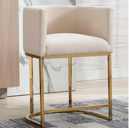 24'' counter stool, beige.