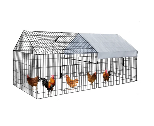 86''x40''Chicken Coop Large Metal Chicken Cage House Waterproof.