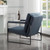 Accent Chair Soft Living Room Furniture Mid Century Modern Couch Lounge Armchair for Living Room Office Bedroom Single Chair (Dark Blue). Accent Chair Soft Living Room Furniture Mid Century Modern Couch Lounge Armchair for Living Room Office Bedroom Single Chair (Dark Blue).