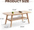 Solid Wood Coffee Table - Farmhouse Rustic 2-Tier Durable Oak Table - 31-Inch Modern Design for Living Room, Easy Assembly for Office & Apartment, Natural, 31.49''.