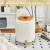 Luxe Velvet Upholstered Storage Ottoman Footrest Stool with Metal Legs For Décor.